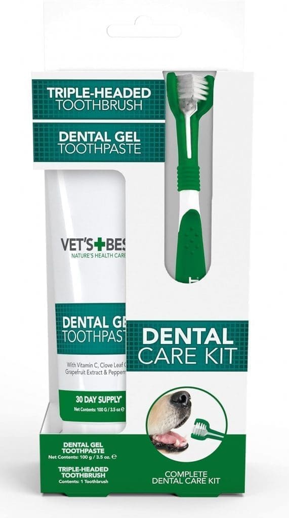 Vet’s Best Dog Toothpaste, Teeth Cleaning and Fresh Breath Dental Care Gel Kit