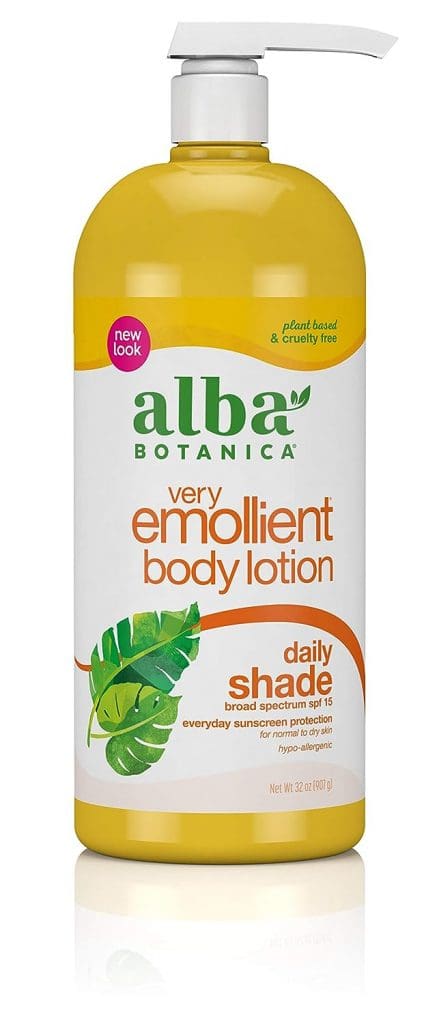 Alba Botanica Very Emollient Body Lotion, Daily Shade SPF 15