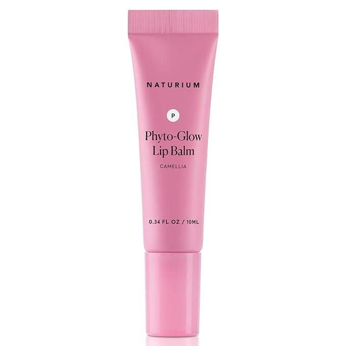 Naturium Phyto-Glow Lip Balm, Hydrating Lip Care with a Glossy Finish, 0.34 oz (Camellia)