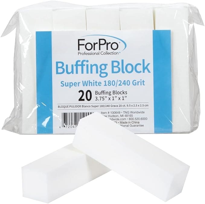 5. ForPro Buffing Block, Super White, 180/240 Grit