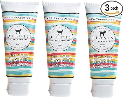 Dionis Goat Milk Hand Cream 3 Piece Travel Gift Set - Sea Treasures