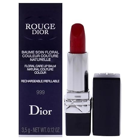 Rouge Dior Colored Satin Lip Balm - 999 The Iconic Red by Christian Dior for Women - 0.12 oz Lipstick (Refillable)
