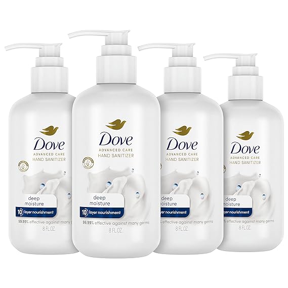 ove Advanced Care Hand Sanitizer Deep Moisture Pack of 4 for Soft, Smooth Skin
